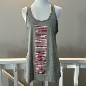 Nike Heather Gray "Just Do It" Racerback Tank Size Medium EUC